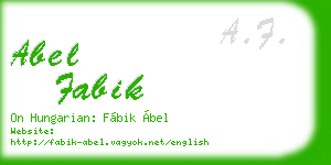 abel fabik business card